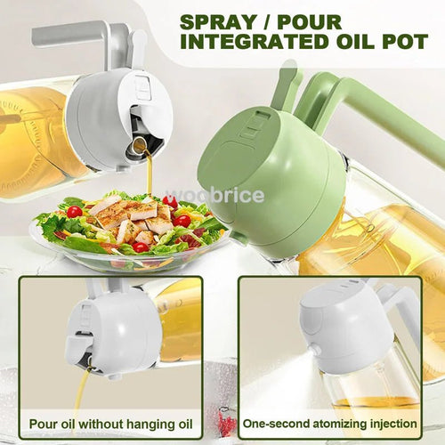 2-in-1 Premium Oil Spray & Dispenser – Healthy Cooking & Even Coating VoltCook