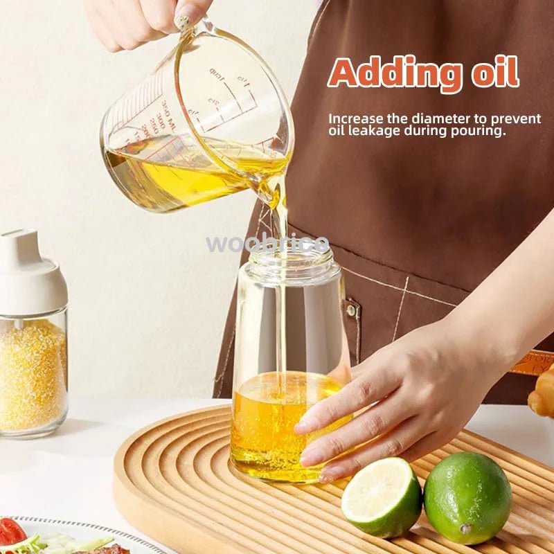 2-in-1 Premium Oil Spray & Dispenser – Healthy Cooking & Even Coating VoltCook
