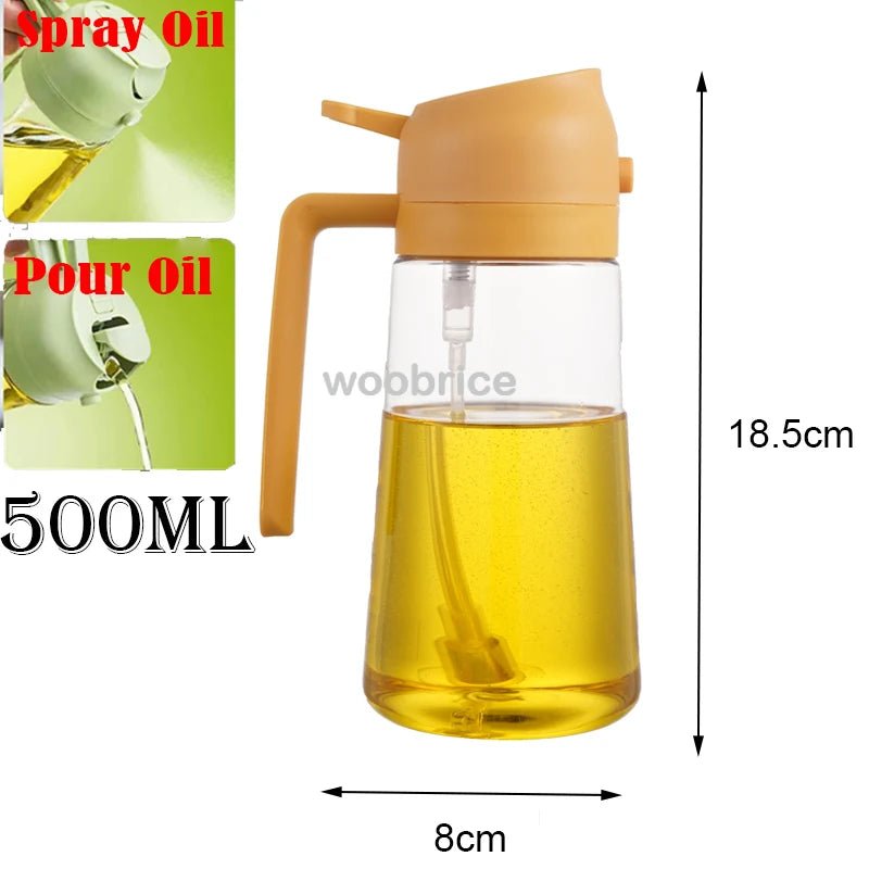 2-in-1 Premium Oil Spray & Dispenser – Healthy Cooking & Even Coating VoltCook