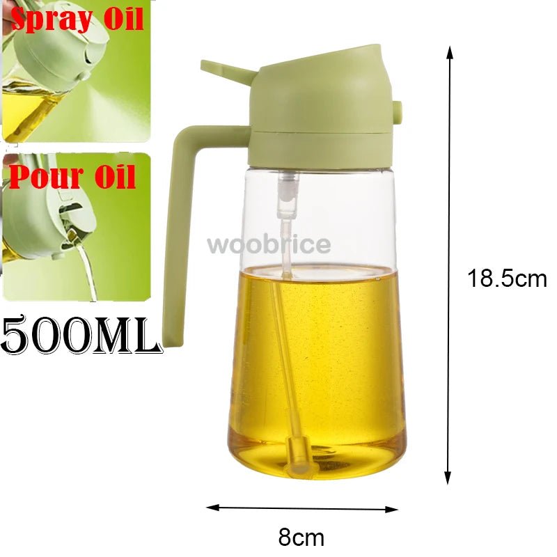2-in-1 Premium Oil Spray & Dispenser – Healthy Cooking & Even Coating VoltCook