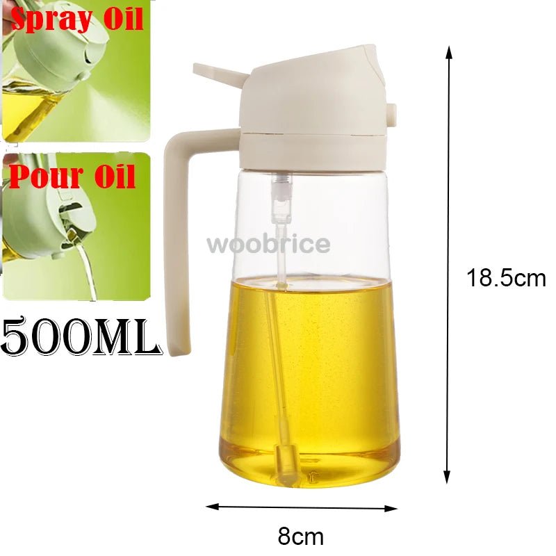 2-in-1 Premium Oil Spray & Dispenser – Healthy Cooking & Even Coating VoltCook