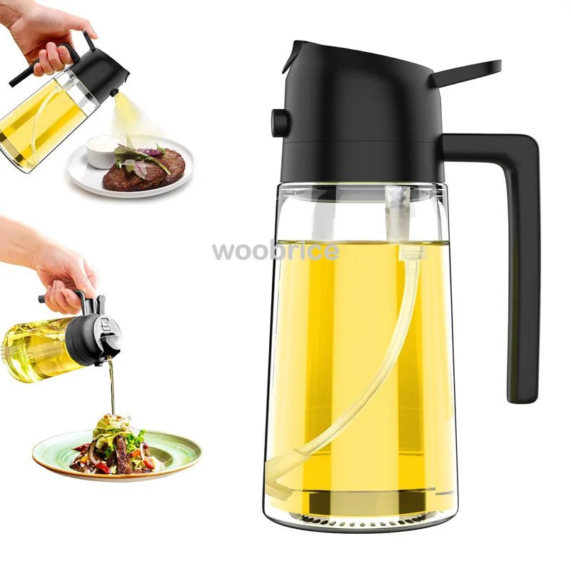 2-in-1 Premium Oil Spray & Dispenser – Healthy Cooking & Even Coating VoltCook