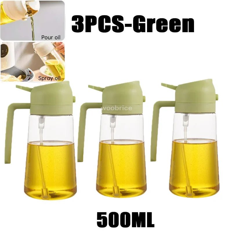 2-in-1 Premium Oil Spray & Dispenser – Healthy Cooking & Even Coating VoltCook