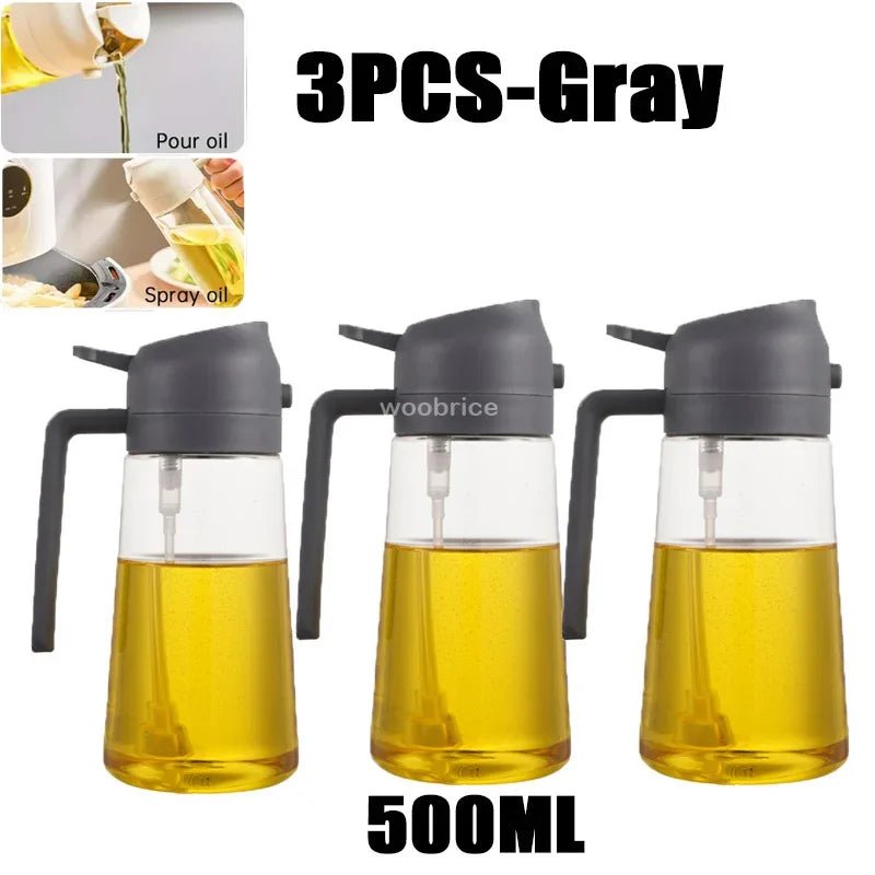 2-in-1 Premium Oil Spray & Dispenser – Healthy Cooking & Even Coating VoltCook