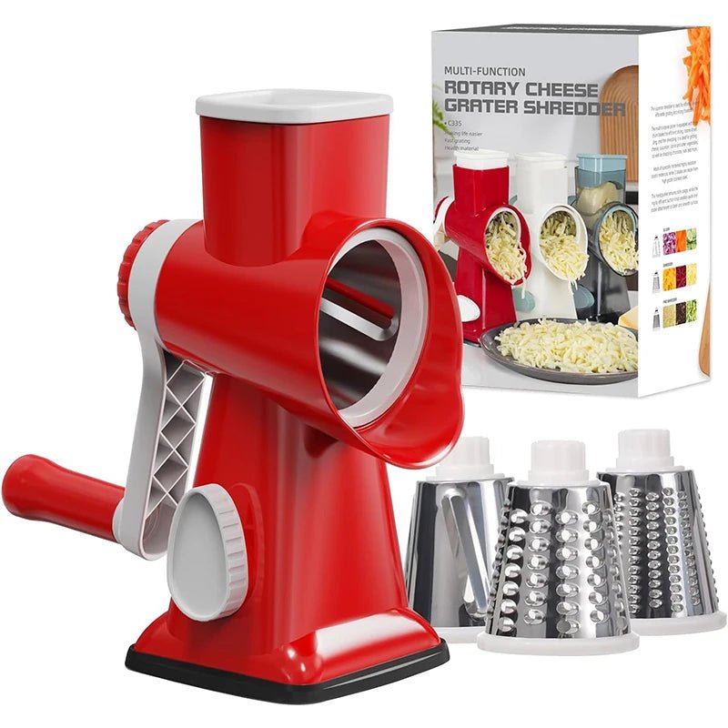 3-in-1 Versatile Rotary Vegetable Grater & Cheese Shredder VoltCook