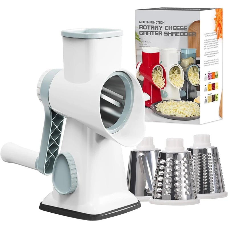 3-in-1 Versatile Rotary Vegetable Grater & Cheese Shredder VoltCook