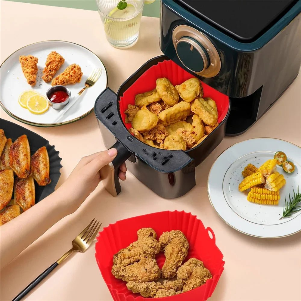 Non-Stick Reusable Silicone Air Fryer Liners – Easy Cleanup & Eco-Friendly VoltCook