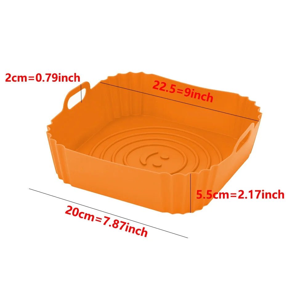 Non-Stick Reusable Silicone Air Fryer Liners – Easy Cleanup & Eco-Friendly VoltCook