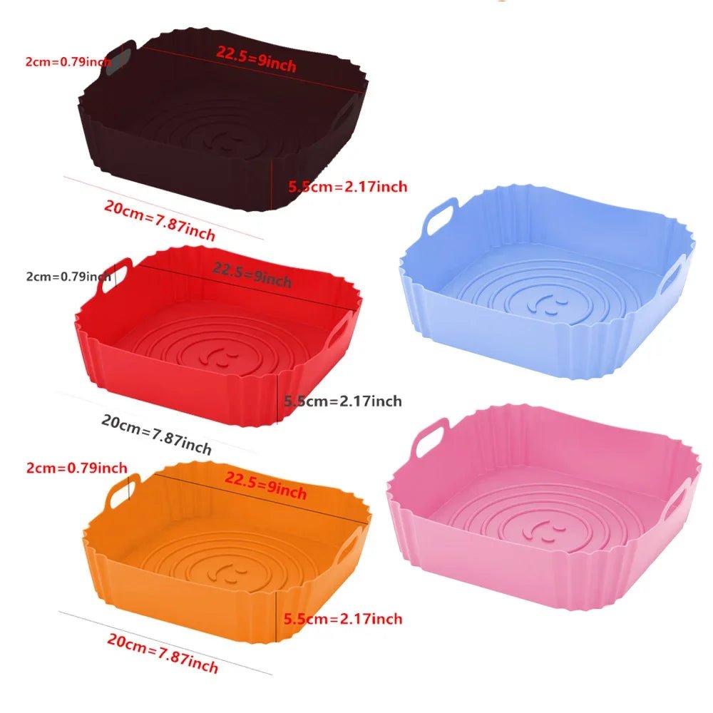 Non-Stick Reusable Silicone Air Fryer Liners – Easy Cleanup & Eco-Friendly VoltCook