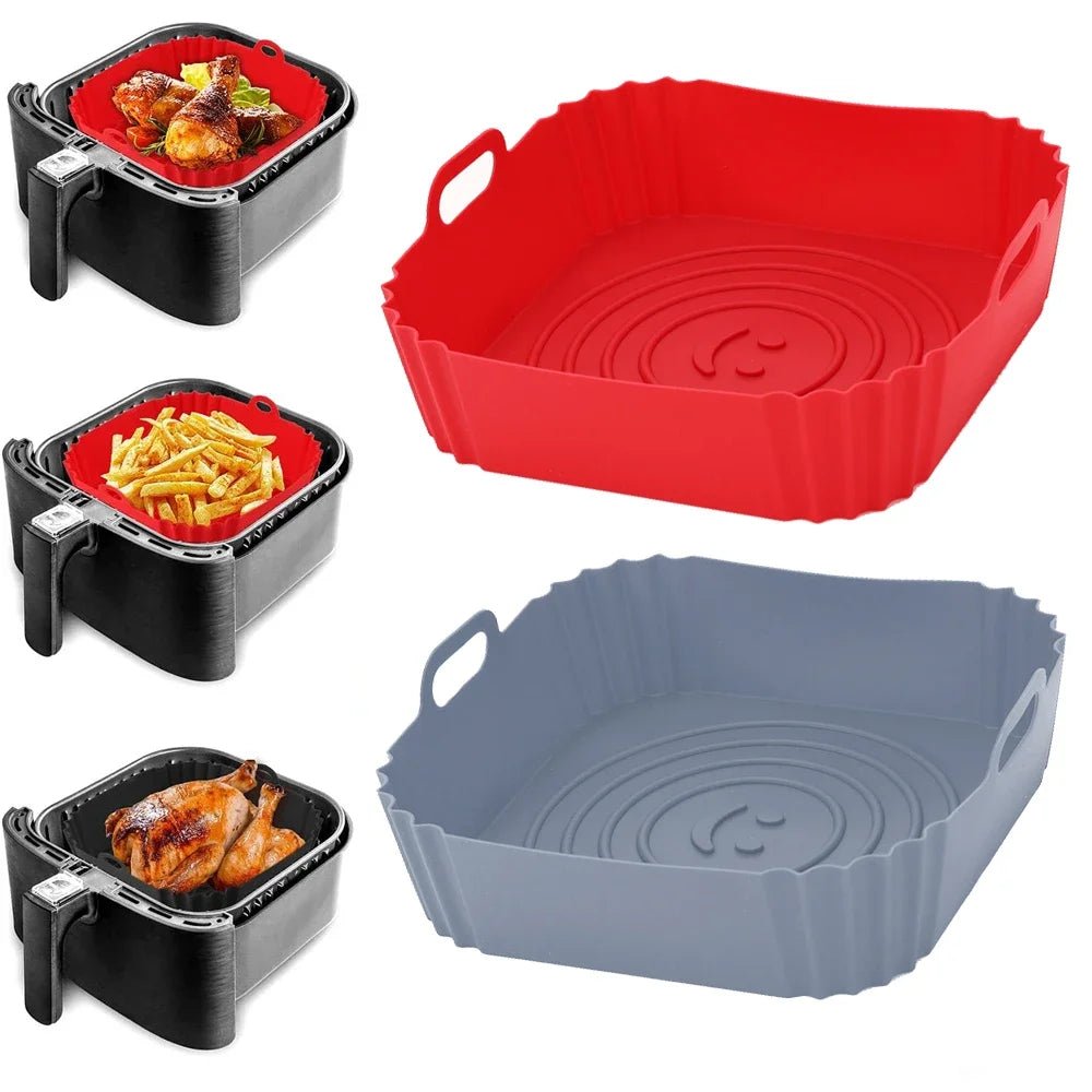 Non-Stick Reusable Silicone Air Fryer Liners – Easy Cleanup & Eco-Friendly VoltCook