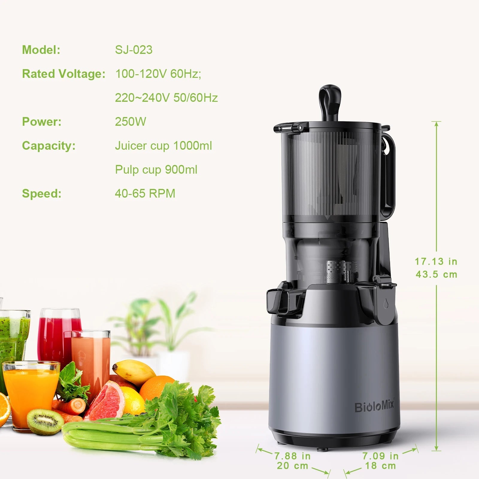 TitanJuice Pro High-Speed Nutrient Extractor VoltCook